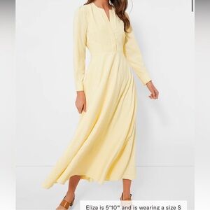 Lemon butter yellow Seersucker Stripe Mila Dress